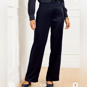 Talbots black pure silk dress pants Size 16W Petite